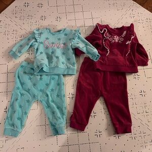 Baby Outfit Set with Stars and Embroidery